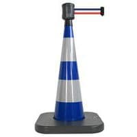 Cone de balisage avec base a lester bleu - 4mx5cm - Viso