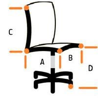 A= 48 cmB= 48 cmC= 65-71 cmD= 43-51 cm