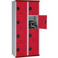 Vestiaire 8 cases Seamline Optimum® - 2 colonnes largeur 400 mm - Sur socle - Acial