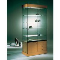 Vitrine Faggio - mit Unterschrank und LED-Beleuchtung