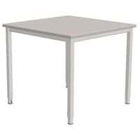 Bureau droit Combi-Classic - Gris - Piètement ajustable