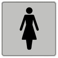 Pictogramme en polystyrène ISO 7001 - Toilette femmes
