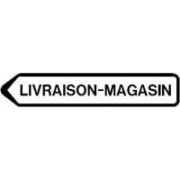 Panneau directionnel grande hauteur double message - Livraison-magasin - Longueur 1300 mm