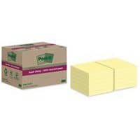 12x Super Sticky Notes, recycelt, 76x76 mm, gelb, Post-it®