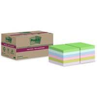 12x Super Sticky Notes, recycelt, 47,6 x 47,6 mm vers. Farb.