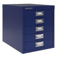 Schrank mit 5 Schubladen blau