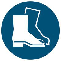 Panneau d'obligation -  Port de chaussures de sécurité obligatoire - Rigide