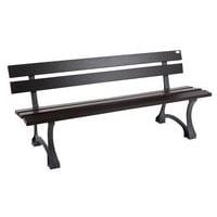 Klassische Bank, Sitz Material: Mahagoni, Type de mobilier urbain: Tisch, Tiefe: 63 cm, Breite: 630 cm