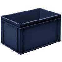 Geschlossener Euronorm-Behälter, recycelt, blau ‑ 60 L - UTZ