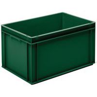 Geschlossener Euronorm-Behälter, recycelt, grün ‑ 60 L ‑ UTZ