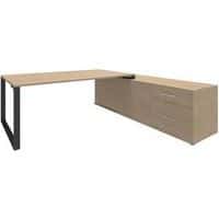 Bureau L180xP100 cm sur console droite 200x60 cm