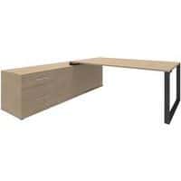 Bureau L180xP100 cm sur console gauche 200x60 cm