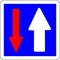 Hinweisschild C18 – Vorfahrt für die Gegenrichtung - Kelias