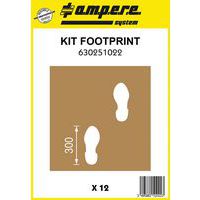 Pochoir empreintes de pas - Kit Footprint - 12 planches - Ampere System