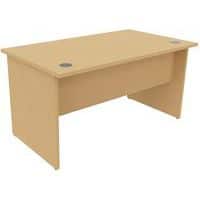 Bureau droit, Type de piétement: Panneau, Hauteur: 72 cm, Largeur hors tout: 140 cm