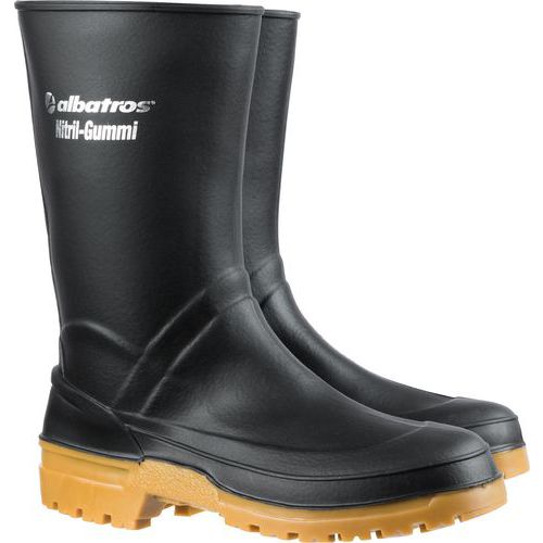 Bottes de travail en caoutchouc nitrile GUARDIAN MID BLACK - Albatros