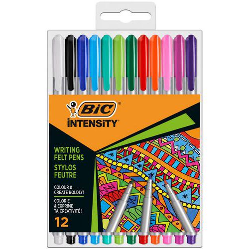 Stylo feutre Intensity corp métallisé coloris assortis - BIC