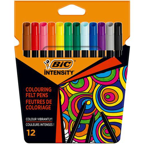 Feutre de coloriage Intensity pointe fine - Assortis - BIC