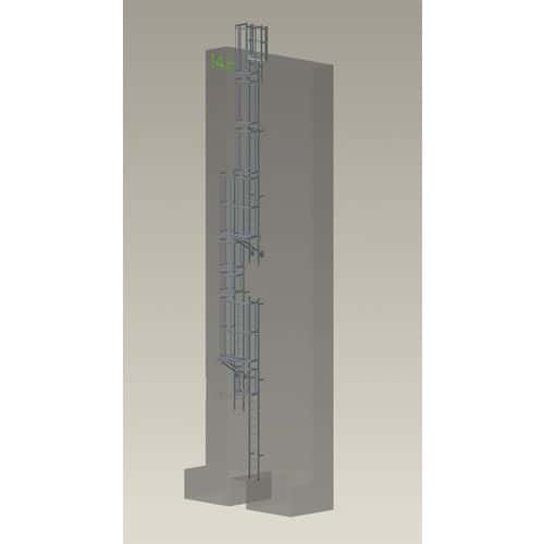 Kompletter Steigleitersatz - Höhe 14,25 m