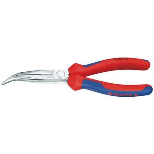 Pince à bec demi-ronde courbée gainée bi-matière - Knipex