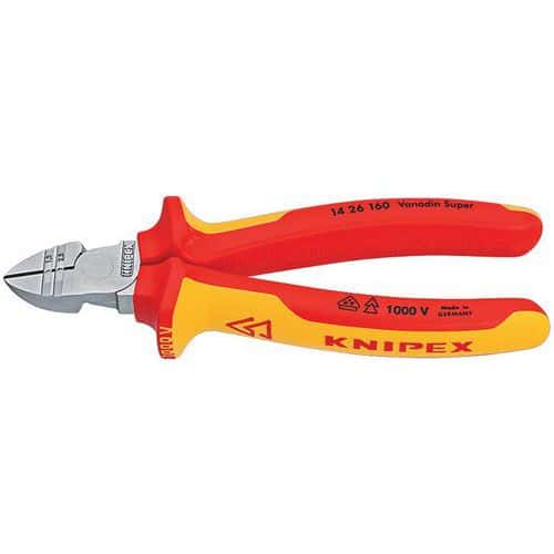 Schneidende, isolierte Abisolierzange 1000 V VDE Knipex