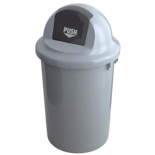 Conteneur en plastique avec couvercle volet abattant - 60 L