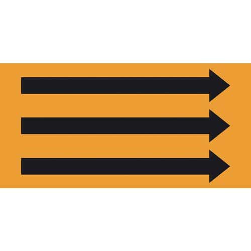 Marqueurs avec flèches (DIN 2403), jaune avec flèches noires
