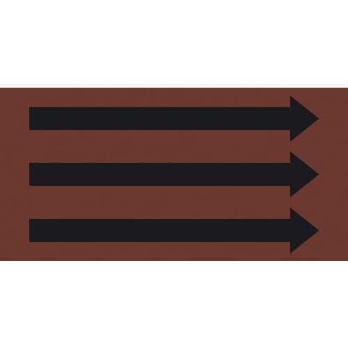Marqueurs avec flèches (DIN 2403), marron avec flèches noires