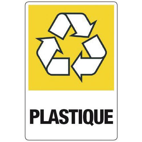 Étiquettes adhésives pour tri sélectif Plastique Manutan.ch