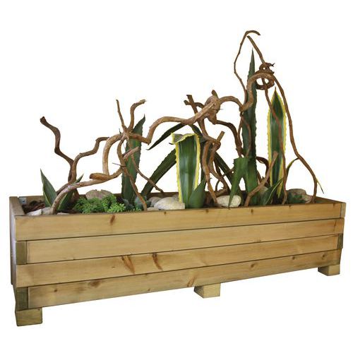 Jardinière bois naturel