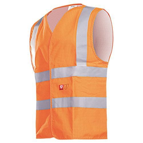 Gilet haute visibilité ignifuge et antistatique HELLISSAN