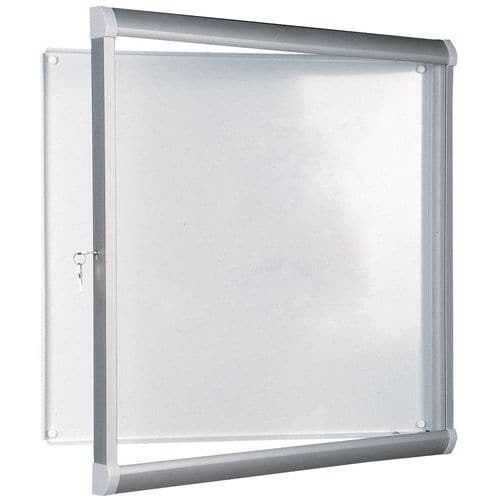 Design-Innenvitrine - Rückwand aus Aluminium - Tür aus Sicherheitsglas