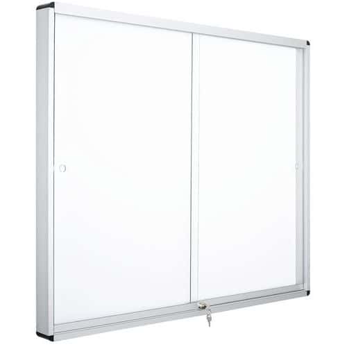 Innenvitrine mit 2 Türen - Rückwand aus Aluminium - Sicherheitsglas - Manutan Expert