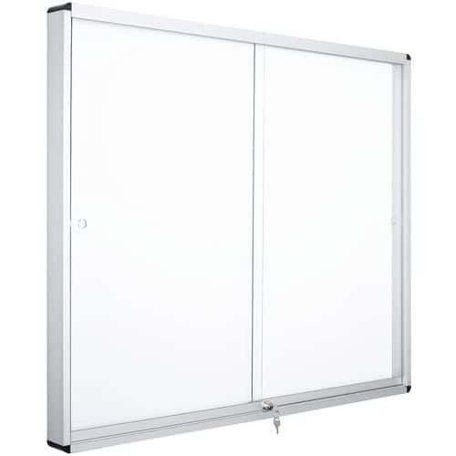 Innenvitrine mit 2 Türen - Rückwand aus Aluminium - Sicherheitsglas - Manutan Expert