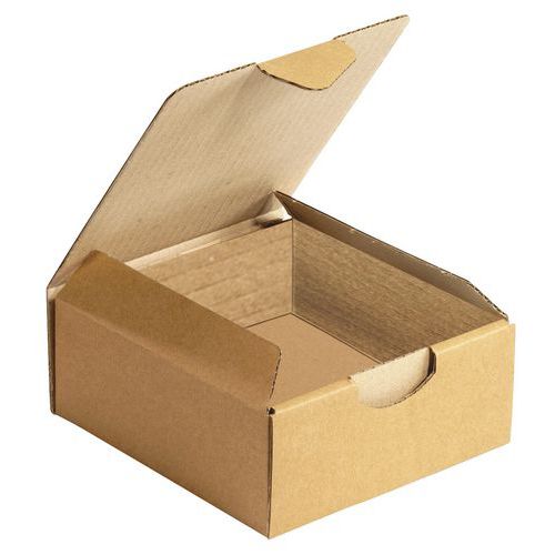 Boîte d'expédition carton kraft multi-usages - À languette - Havane