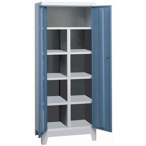 Armoire monobloc sur pieds - Avec cloison