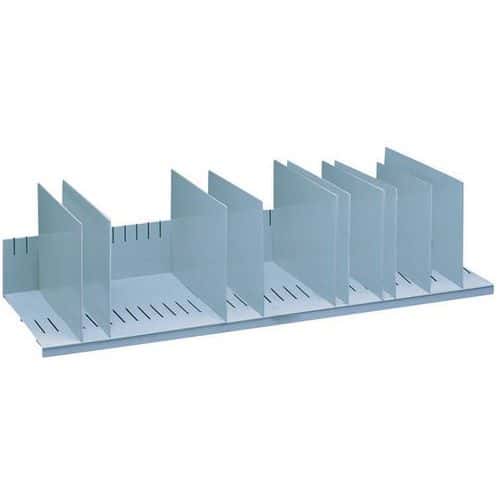 Vertikaler Sortierer mit herausnehmbaren Trennwänden für Schränke - Grau - Paperflow