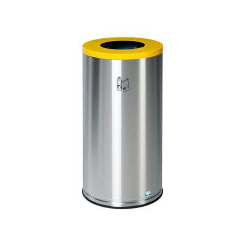 Poubelle de tri sélectif - 70L - Inox - VAR