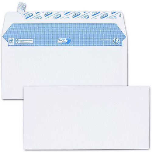 Enveloppe extra blanche 100 g/m² - Boîte 200 - GPV