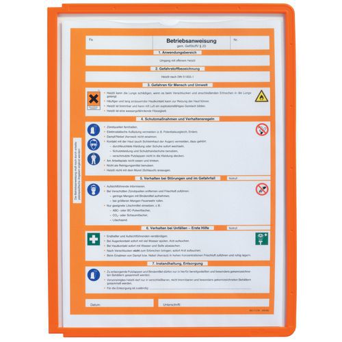 Sichttafel A4 für Sichttafelsystem Sherpa und Vario