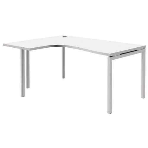 Bureau compact Open - Blanc/blanc