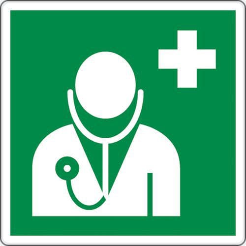 Panneau secours - Médecin - Aluminium