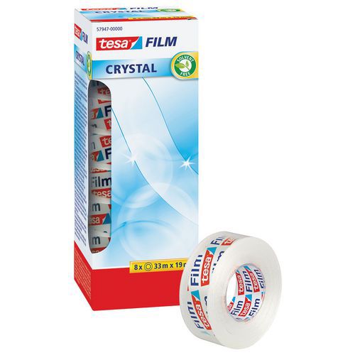 Klebeband TESA „Crystal“ 33 m x 19 mm - 8er Packung