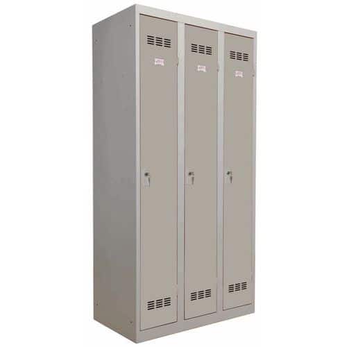 Vestiaire industrie propre - Largeur 300 mm - 3 colonnes - Vinco