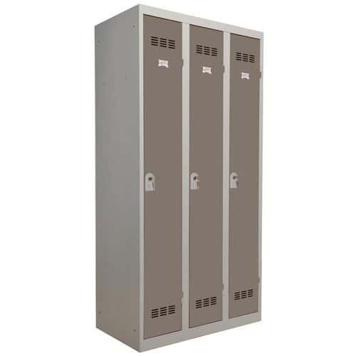 Vestiaire industrie propre - Largeur 300 mm - 3 colonnes - Vinco