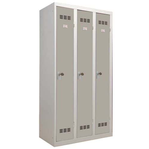 Vestiaire industrie propre - Largeur 300 mm - 3 colonnes - Vinco