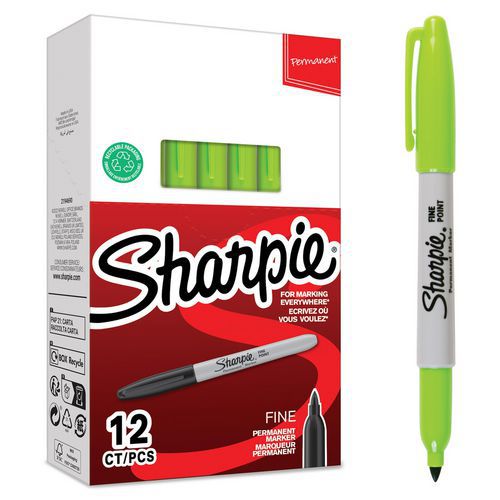 Marqueur permanent pointe fine - Boîte de 12 - Sharpie®