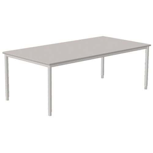 Bureau droit Combi-Classic - Gris - Piètement ajustable