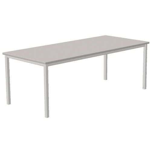 Bureau droit Combi-Classic - Gris - Piètement ajustable