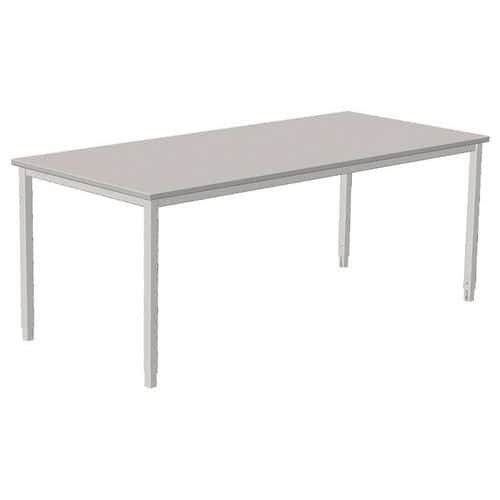 Bureau droit Combi-Classic - Gris - Piètement fixe